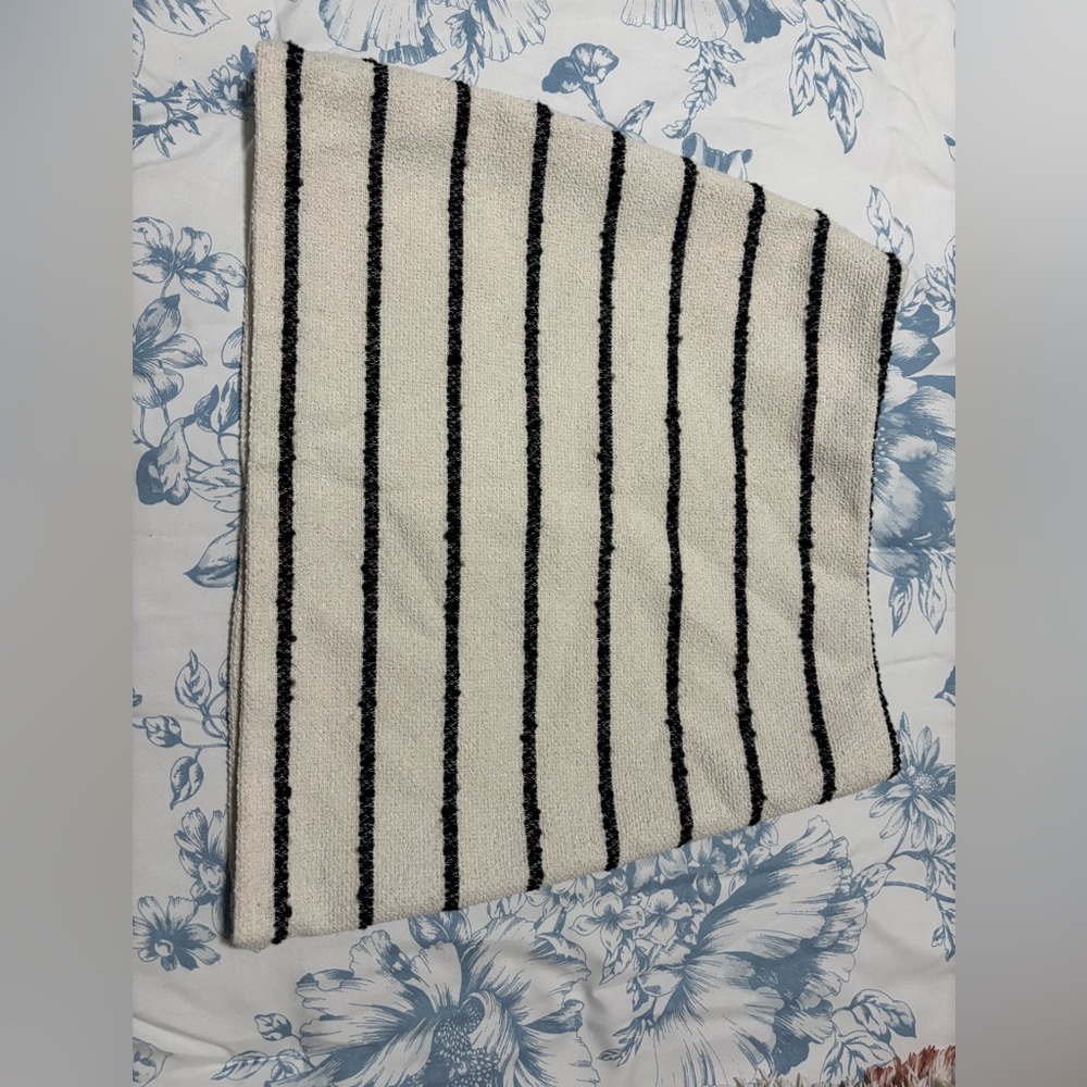 H&M Black and White Striped Mini Skirt
